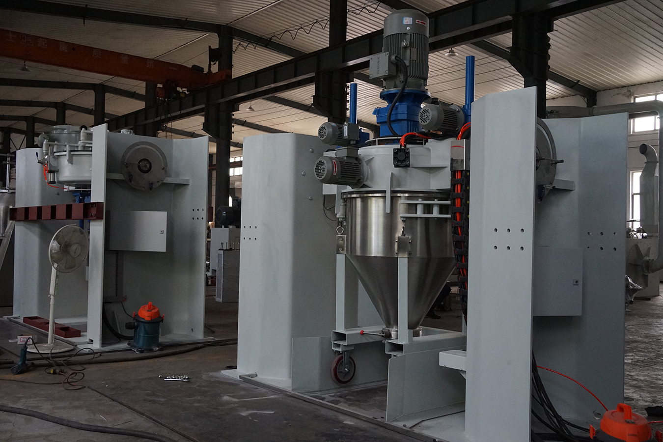 Mezclador de contenedor de polvo electrostático rotatorio de doble cono